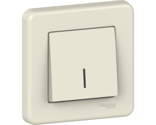Вимикач Schneider Electric Leona 1-клавішний з підсвіткою крем