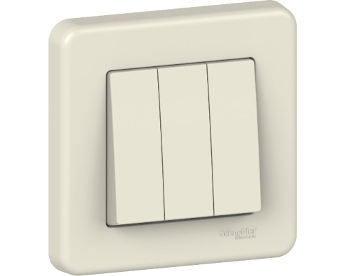 Вимикач Schneider Electric Leona 3-клавішний крем