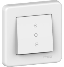 Вимикач жалюзі Schneider Electric Leona 2-клавішний білий