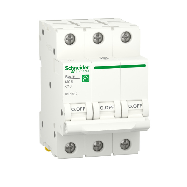 Автоматичний вимикач Schneider RESI9 3P 10A С 6кА · SCHNEIDER · uk/avtomaticheskij-vyklyuchatel-schneider-resi9-3p-10a-s-6ka-r9