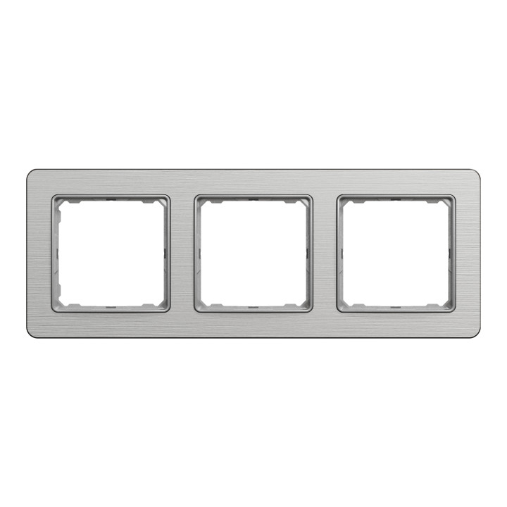 Рамка 3-постова Schneider Sedna Elements матовий алюміній, пластик · SCHNEIDER · uk/ramka-3-postovaya-schneider-sedna-elements-matovyj-alyuminij