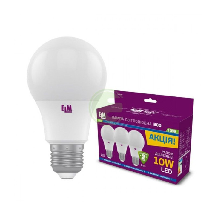 Комплект ламп світлодіодних стандартних B60 PA10S 10W E27 4000K 175-250V алюмопл. корп. 3 шт. 18-0183 · unknown · uk/komplekt-lamp-svetodiodnyh-standartnyh-b60-pa10s-10w-e27-400
