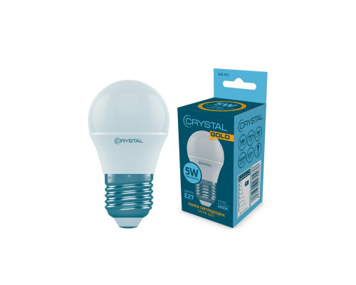 Лампа світлодіодна шар 5W E27 4000K CRYSTAL GOLD G45-012