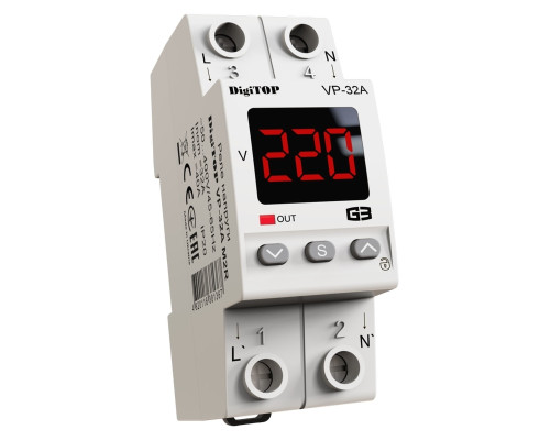 Реле контролю напруги DigiTOP 32A (VP-32A-M2R)