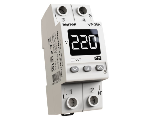 Реле контролю напруги DigiTOP 20A (VP-20A-M2W)