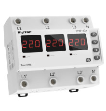 Реле контролю напруги трифазне DigiTOP 40А (VP-3F40A-M6R)