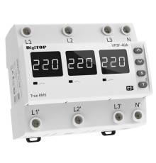 Реле контролю напруги трифазне DigiTOP 40А (VP-3F40A-M6W)
