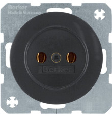 Розетка Berker без з/к, 16А/250В, чорна, R.1/R.3