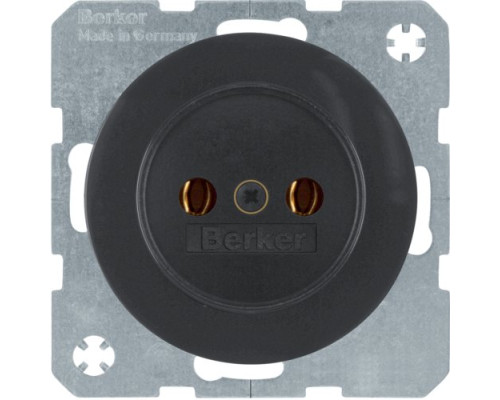 Розетка Berker без з/к, 16А/250В, чорна, R.1/R.3