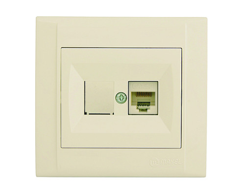 Розетка Makel Defne комп'ютерна RJ45 крем (42010035)
