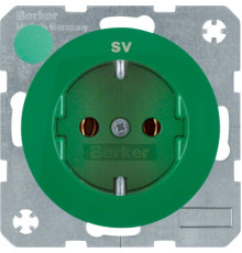 Розетка Berker з з/к червона з надписом SV, 16А/250В, R.1/R.3