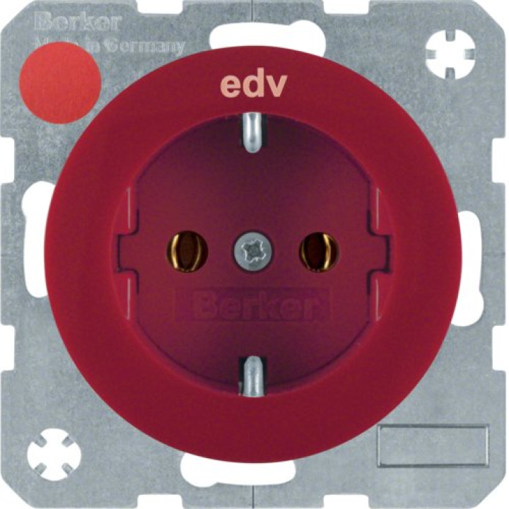 Розетка Berker з з/к червона з надписом EDV, 16А/250В, R.1/R.3 · unknown · uk/rozetka-z-zk-chervona-z-nadpisom-edv-16a250v-r1r3