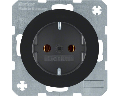Розетка з з/к, гвинтові клеми, 16А/250В, чорна, R.x Berker 41432045