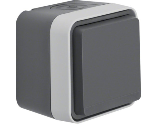Розетка з з/к з зах.контактів IP55 сіра 16А/250В W.1 Berker (47633505)