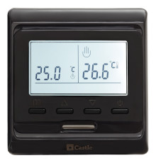 Терморегулятор програмний для теплої підлоги Castle E51 Black