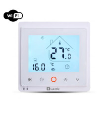 Терморегулятор програмний для теплої підлоги керування через Wi-Fi Castle AC603H (Білий)