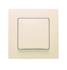 Вимикач Makel Lillium Natural Kare 1-клавішний прохідний крем (32010005)