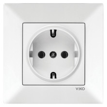Розетка одинарна Viko Meridian білий · VIKO · uk/rozetka-odynarna-viko-meridian-bilyj