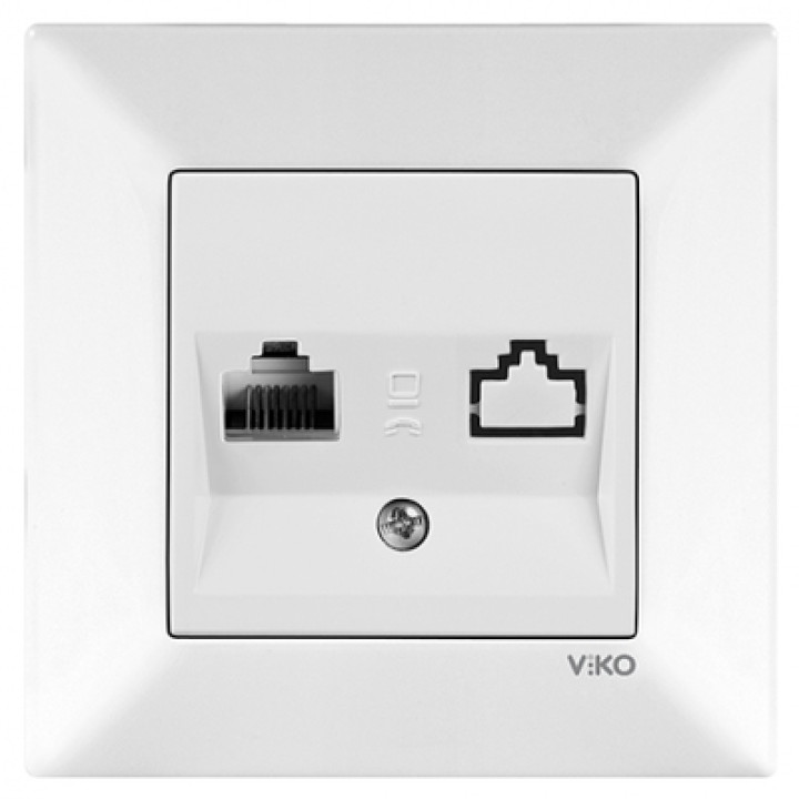 Розетка телефонна Viko Meridian RJ11 Cat.3 білий · VIKO · uk/rozetka-telefonna-viko-meridian-rj11-cat-3-bilyj