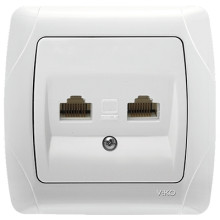 Розетка Viko Carmen комп'ютерна подвійна (2хRJ45 Cat5e) білий · VIKO · uk/rozetka-viko-carmen-komp-yuterna-podvijna-2hrj45-cat5e-bila