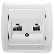 Розетка Viko Carmen комп'ютерна телефонна (RJ45 - RJ11) білий · VIKO · uk/rozetka-viko-carmen-komp-yuterna-telefonna-rj45-rj11-bila