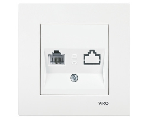 Розетка Viko Karre комп'ютерна RJ45 Cat5e білий