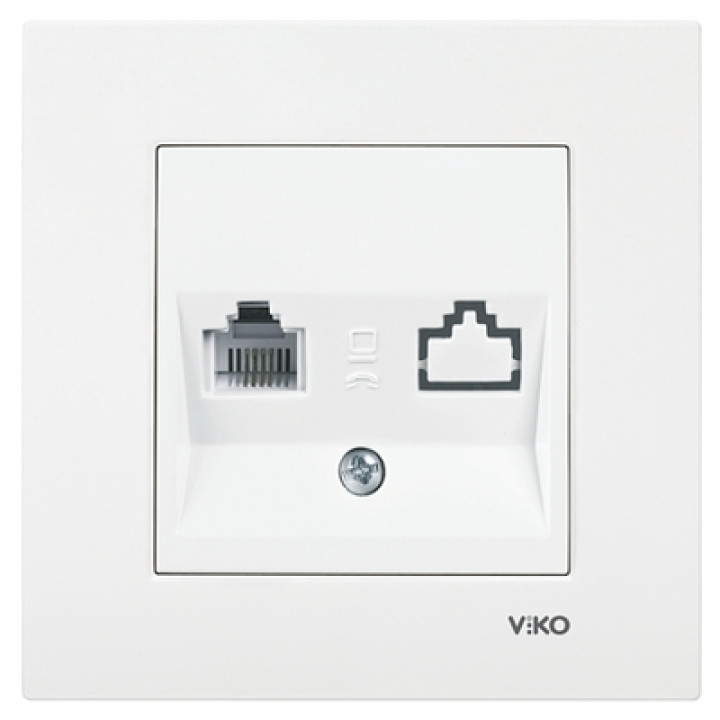 Розетка Viko Karre комп'ютерна RJ45 Cat5e білий · VIKO · uk/rozetka-viko-karre-komp-yuterna-rj45-cat5e-bila