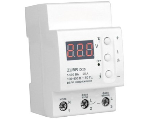 Реле контролю напруги DS Electronics ZUBR 25A (ZUBR-D25)
