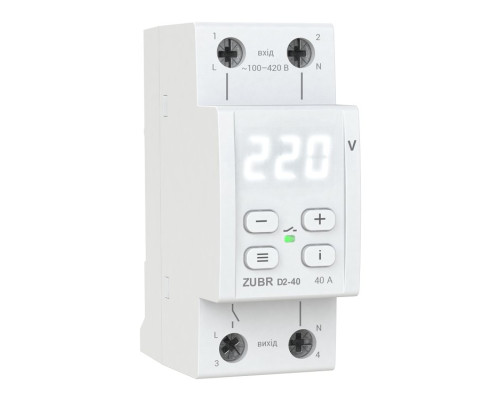 Реле контролю напруги DS Electronics ZUBR D2-63A термозащитой (D2-63)