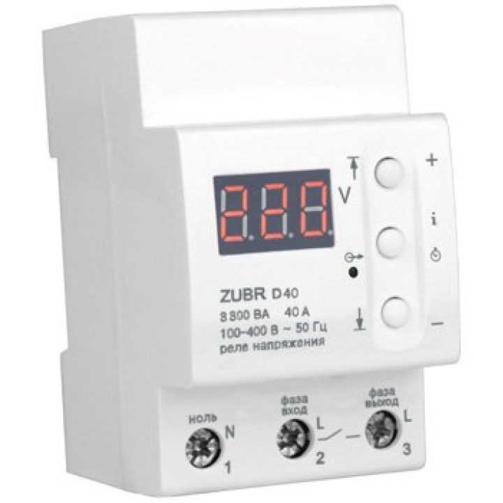 Реле контролю напруги DS Electronics ZUBR 40A (ZUBR-D40) · ZUBR · ZUBR-D40