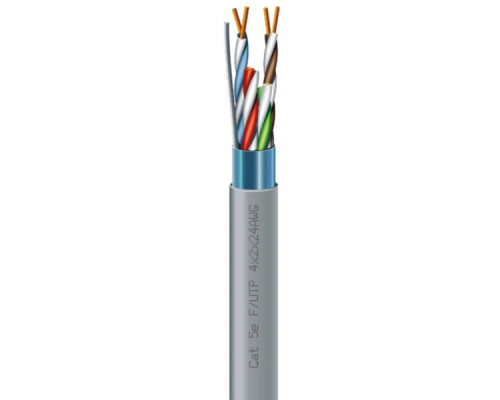 Кабель ЗЗКМ LAN Cat. 5e F/UTP 4x2x24 AWG РЕ з тросом