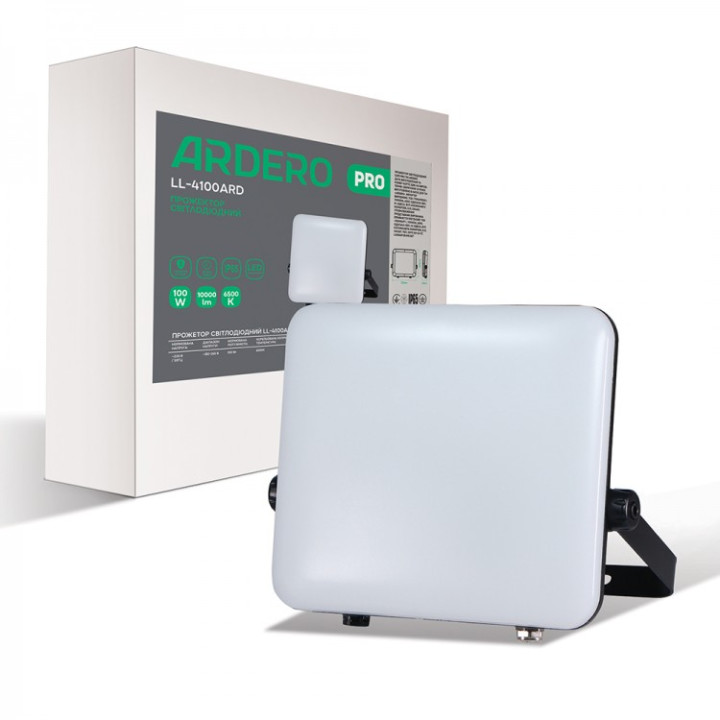 світлодіодний прожектор Ardero LL-4100ARD PRO 100Вт 6500K чорний · Ardero · feron-80228