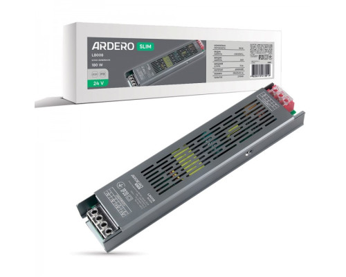 Блок питания для LED ленты Ardero LB008 24В 180Вт IP20 (80305)