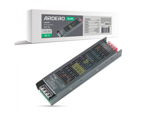 Блок питания для LED ленты Ardero LB008 24В 240Вт IP20 (80306)
