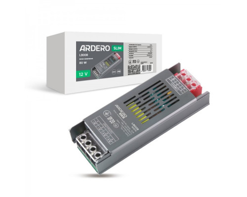 Блок питания для LED ленты Ardero LB008 12В 80Вт