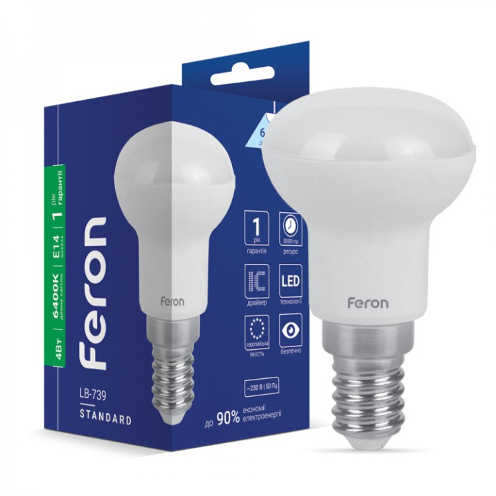 світлодіодна лампа Feron LB-739 4Вт E14 6400K · Feron · feron-01650