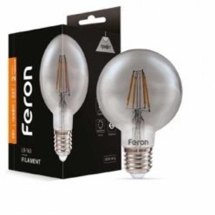 світлодіодна лампа Feron Filament LB-163 6Вт E27 2700K графит · Feron · feron-01869
