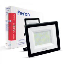 світлодіодний прожектор Feron LL-6150 150Вт 6400K чорний · Feron · feron-01877
