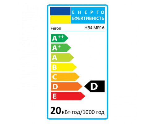Галогенная лампа Feron HB4 MR-16 12V 20Вт