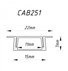 Профиль для светодиодной ленты Feron CAB251