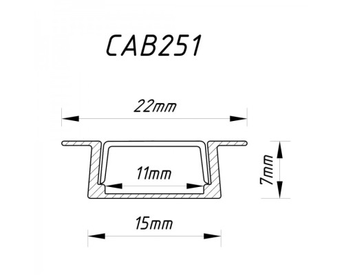 Профиль для светодиодной ленты Feron CAB251