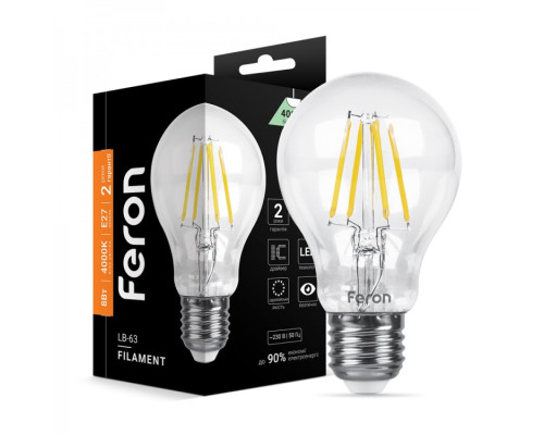 світлодіодна лампа Feron Filament LB-63 8Вт E27 4000K