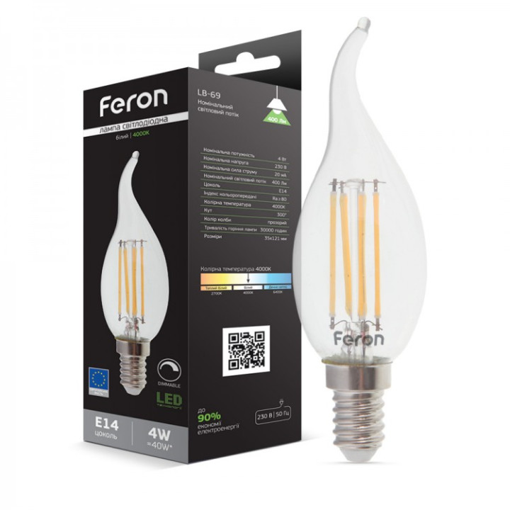 світлодіодна лампа Feron LB-69 4Вт E14 4000K · Feron · feron-25654