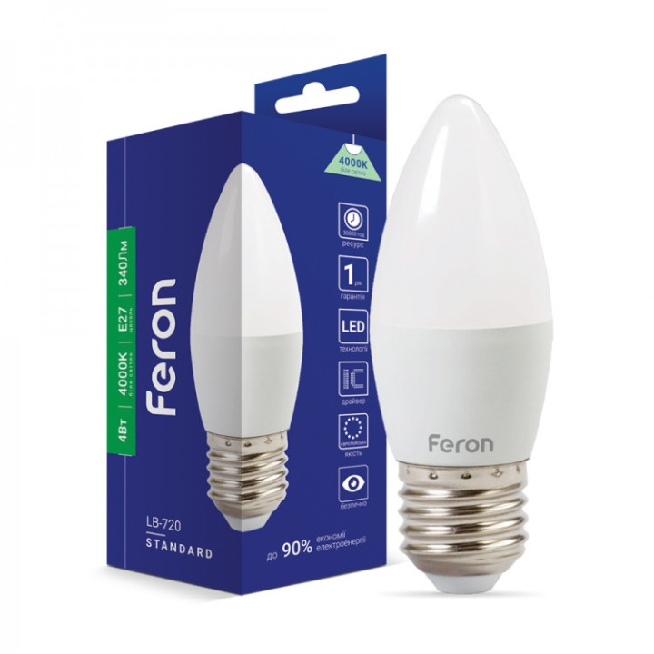світлодіодна лампа Feron LB-720 4Вт E27 4000K · Feron · feron-25670