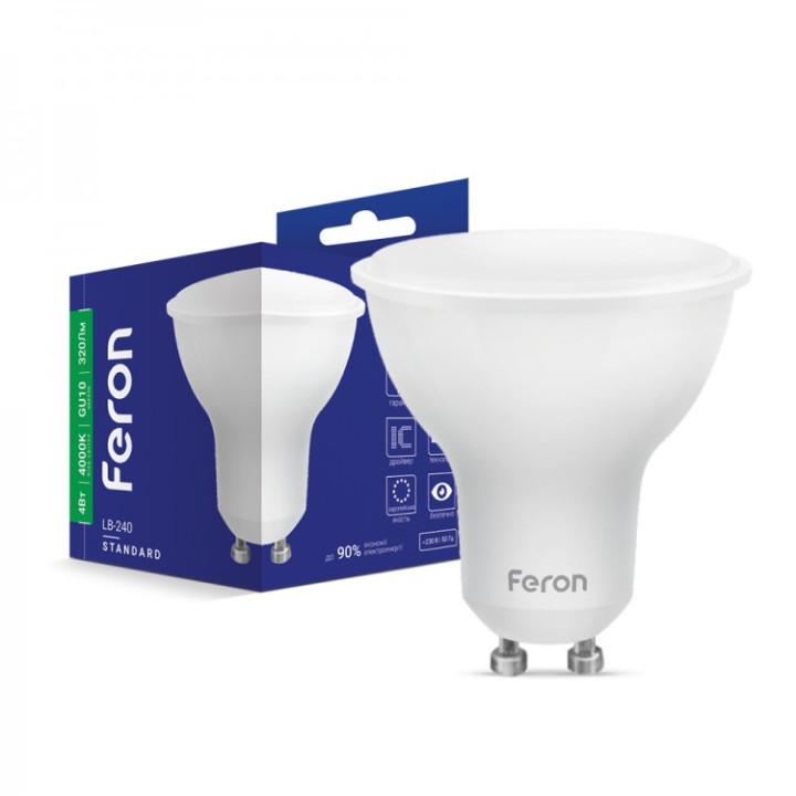 світлодіодна лампа Feron LB-240 4Вт GU10 4000K · Feron · feron-25681