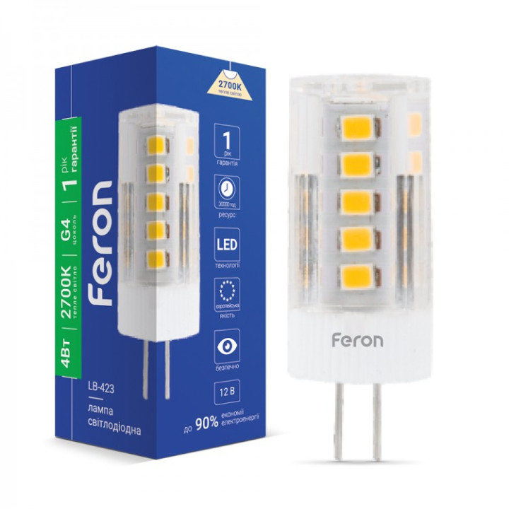 світлодіодна лампа Feron LB-423 4Вт G4 2700K 12V · Feron · feron-25772