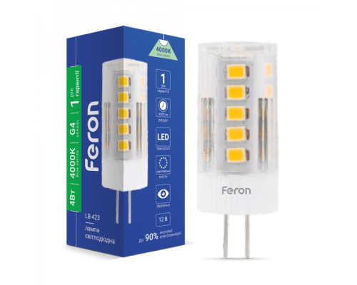 світлодіодна лампа Feron LB-423 4Вт G4 4000K 12V