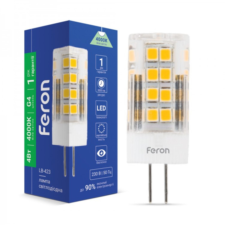 світлодіодна лампа Feron LB-423 4Вт G4 4000K · Feron · feron-25775