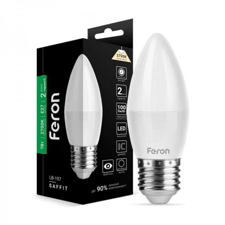 світлодіодна лампа Feron LB-197 7Вт E27 2700K · Feron · feron-25807