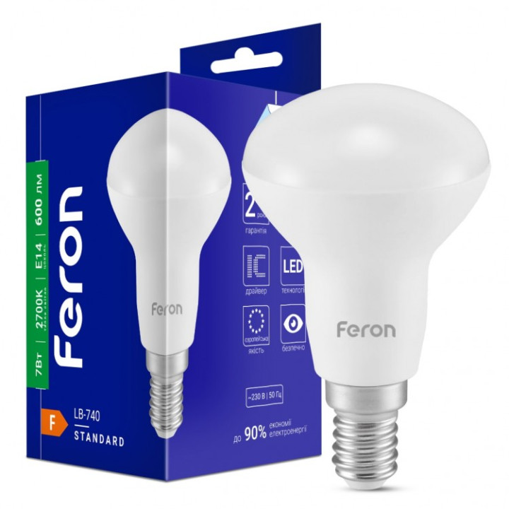 світлодіодна лампа Feron LB-740 7Вт E14 2700K · Feron · feron-25982